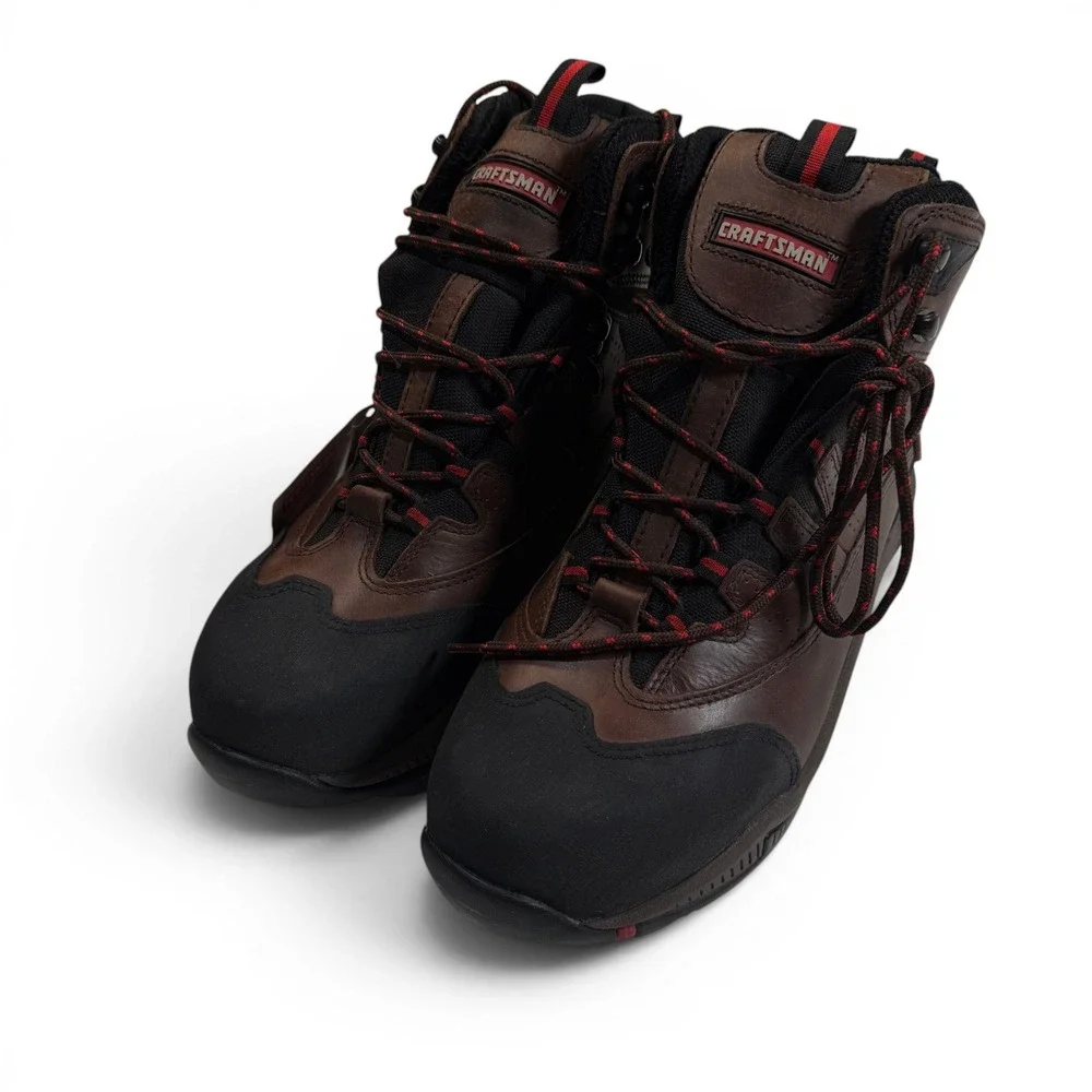 Craftsman Mens 9.5 Waterproof Composite Safety Toe Work Boots Brown 84998 NEW